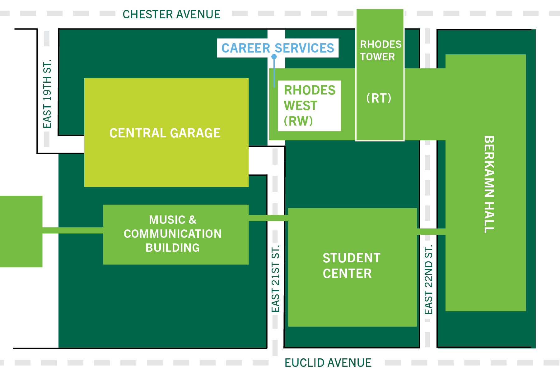 Cleveland State University Campus Map Map